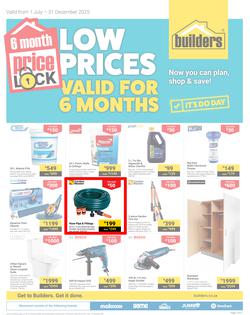 Builders : Price Lock (01 July - 31 December 2025), page 1
