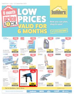 Builders : Price Lock (01 July - 31 December 2025), page 1
