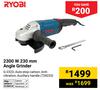 Ryobi 2300W 230mm Angle Grinder G-2323 728233