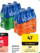 Aquelle Flavoured Sparkling Water-6 x 500ml