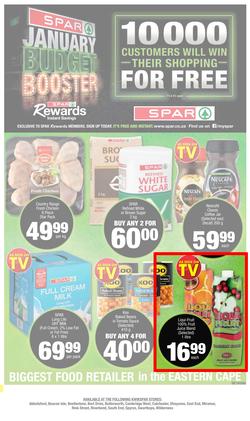 KWIK SPAR EASTERN CAPE : January Budge Booster (21 Jan - 2 Feb 2020), page 1