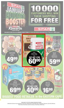 KWIK SPAR EASTERN CAPE : January Budge Booster (21 Jan - 2 Feb 2020), page 1