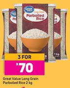 Great Value Long GRain Parboiled Rice-For 3 x 2Kg