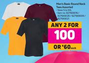 Men's Basic Round Neck Tees Assorted-For 2
