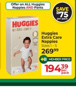 Huggies Extra Care Nappies-Per Pack