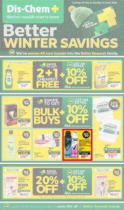 Dis-Chem : Better Winter Savings (12 May - 14 June 2026), page 1