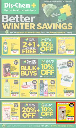 Dis-Chem : Better Winter Savings (12 May - 14 June 2026), page 1