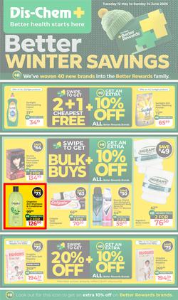 Dis-Chem : Better Winter Savings (12 May - 14 June 2026), page 1