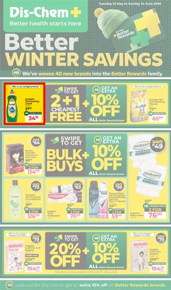 Dis-Chem : Better Winter Savings (12 May - 14 June 2026), page 1