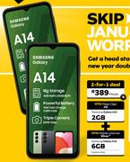 2 x Samsung Galaxy A14 2GB-On MTN Mega Gigs XS