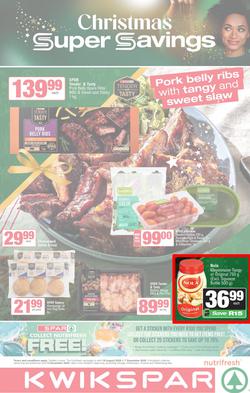 KWIKSPAR Western Cape : Christmas Super Savings (10 November - 23 November 2025), page 1
