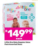 Little One Baby Nappies Value Pack Assorted Sizes-Each