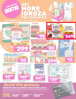 Game SASSA : Get More iGroza For Your Buck (24 July - 10 August 2025), page 1