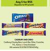 Cadbury & Oreo Cadbury Chunky Bars, Lunch Bar, 5Star, Crunchie,P.S.Astros Or Oreo Enrobed-For Any 5 