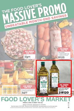Food Lover's Market Eastern Cape : Unbeatable Month-End Savings (25 April - 01 May 2022), page 1