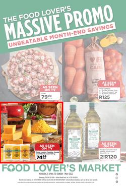 Food Lover's Market Eastern Cape : Unbeatable Month-End Savings (25 April - 01 May 2022), page 1