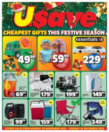 Usave Western Cape : Cheapest Gifts This Festive Season (20 November - 26 December 2023 While Stocks Last)