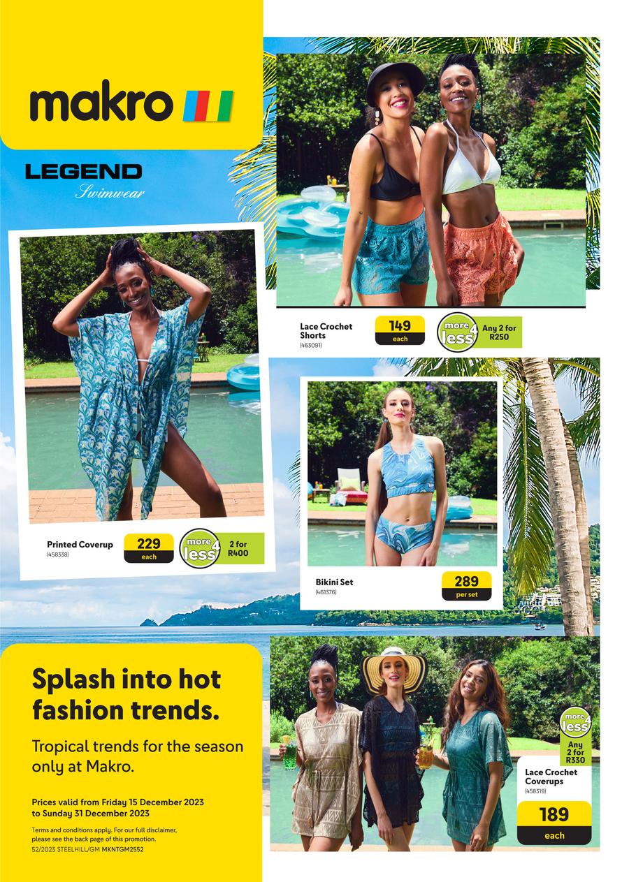 Makro store ladies swimwear