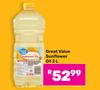Great Value Sunflower Oil-2L