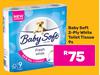 Baby Soft 2 Ply White Toilet Tissue-9s