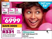 Hisense 58" UHD Smart TV 58A6K