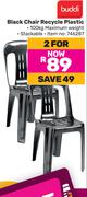 Buddi Black Chair Recycle Plastic-For 2