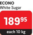 Econo White Sugar-10kg Each