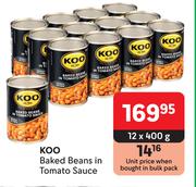 Koo Baked Beans in Tomato Sauce-12 x 400g