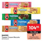 Bakesrs Topper Cream Biscuits (All Variants)-12 x 125g