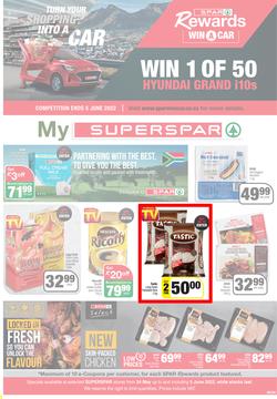 SUPERSPAR EASTERN CAPE : Turn Your Shopping Into A Car (24 May - 05 June 2022) | Valid In Bluewater Bay, Despatch, Gelvandale, Hunters Retreat, Mount Pleasant, Newton Park, Our, Summerbreezz, Sunridge, page 1