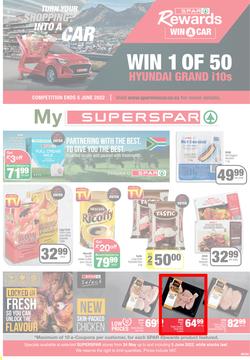 SUPERSPAR EASTERN CAPE : Turn Your Shopping Into A Car (24 May - 05 June 2022) | Valid In Bluewater Bay, Despatch, Gelvandale, Hunters Retreat, Mount Pleasant, Newton Park, Our, Summerbreezz, Sunridge, page 1