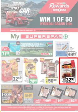 SUPERSPAR EASTERN CAPE : Turn Your Shopping Into A Car (24 May - 05 June 2022) | Valid In Bluewater Bay, Despatch, Gelvandale, Hunters Retreat, Mount Pleasant, Newton Park, Our, Summerbreezz, Sunridge, page 1