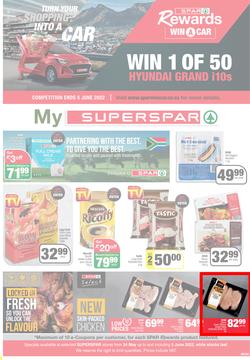 SUPERSPAR EASTERN CAPE : Turn Your Shopping Into A Car (24 May - 05 June 2022) | Valid In Bluewater Bay, Despatch, Gelvandale, Hunters Retreat, Mount Pleasant, Newton Park, Our, Summerbreezz, Sunridge, page 1