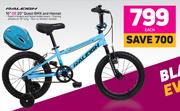 Raleigh 16" Or 20" Quest BMX & Helmet-Each