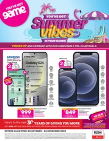 Game Cellular : Vodacom (08 October - 06 November 2024)