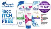 Head & Shoulders Shampoo Or Conditioner Or Supreme Shampoo Or Conditioner-For Any 2 x 360ml/400ml
