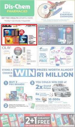 Dis-Chem : Month End Savings (11 July - 11 August 2024), page 1
