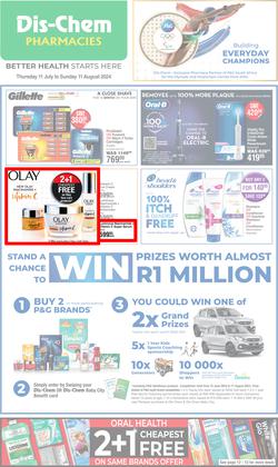 Dis-Chem : Month End Savings (11 July - 11 August 2024), page 1
