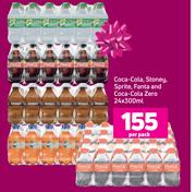 Coca Cola, Stoney, Sprite, Fanta & Coca Cola Zero-24 x 300ml Per Pack