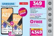 2 x Samsung Galaxy A23 4G Smartphone-On 2GB Red Core More Data + On Promo 65