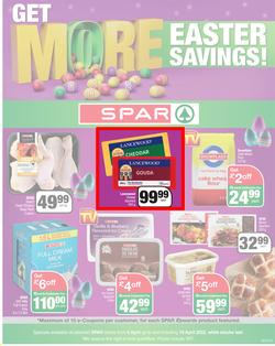 SPAR EASTERN CAPE : Get More Easter Savings (05 April - 18 April 2022) | Valid In Acres, Algoa Park, Algoa Foods, Aliwal North, Aspen, Buffalo Flats, Burgersdorp, Cambridge, Camdeboo, Cradock, page 1