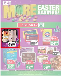SPAR EASTERN CAPE : Get More Easter Savings (05 April - 18 April 2022) | Valid In Acres, Algoa Park, Algoa Foods, Aliwal North, Aspen, Buffalo Flats, Burgersdorp, Cambridge, Camdeboo, Cradock, page 1