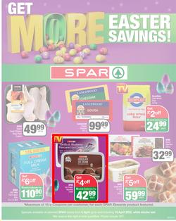SPAR EASTERN CAPE : Get More Easter Savings (05 April - 18 April 2022) | Valid In Acres, Algoa Park, Algoa Foods, Aliwal North, Aspen, Buffalo Flats, Burgersdorp, Cambridge, Camdeboo, Cradock, page 1