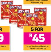 Lucky Star Baked Beans In Tomato Sauce-For 5 x 410g