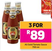 All Gold Tomato Sauce-For 3 x 700ml