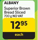 Albany Superior Brown Bread Sliced-700g Each