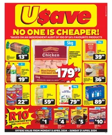Usave Gaunteng, Mpumalanga, North West And Limpopo : No One Is Cheaper (08 April - 21 April 2024)