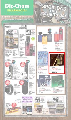 Dis-Chem : Spoil Dad This Father's Day (16 May - 16 June 2024), page 1