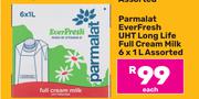 Parmalat Everfresh UHT Long Life Full Cream Milk Assorted-6 x 1L Each