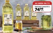 Food Lover's Canola Oil-2Ltr Each
